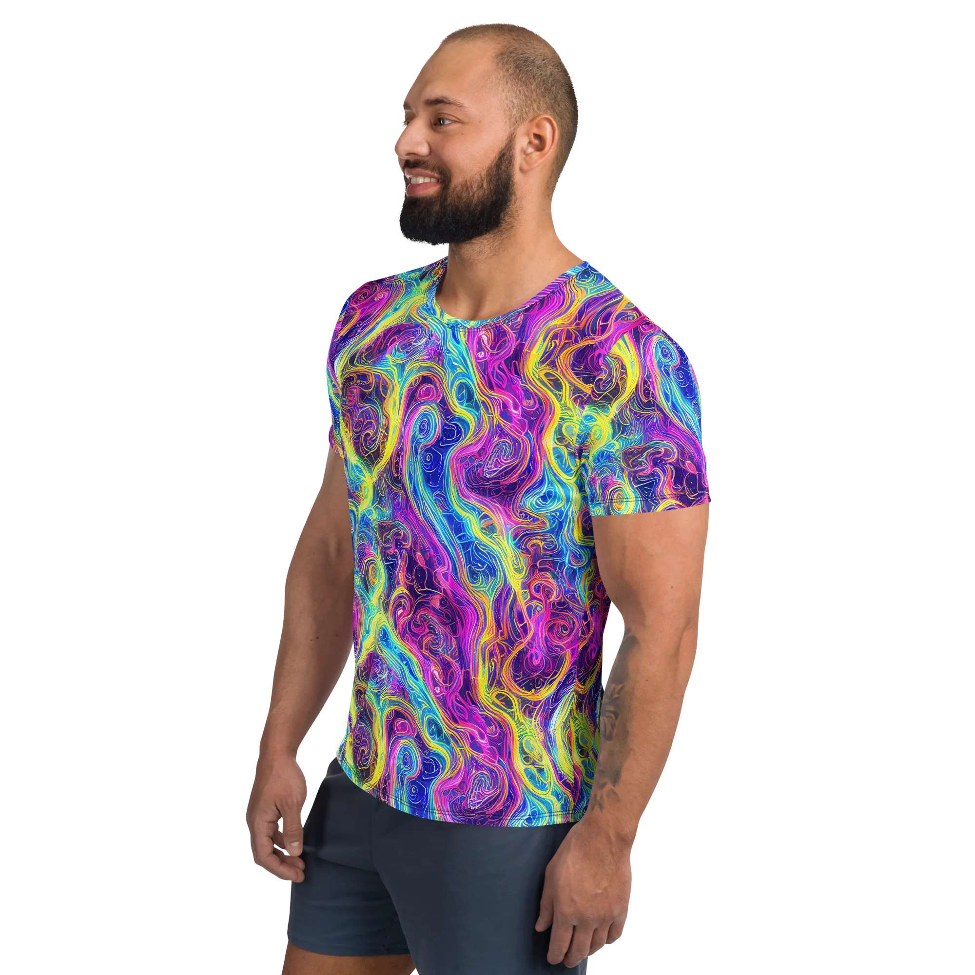 Saturated Dream on Men's Athletic T-Shirt — Left