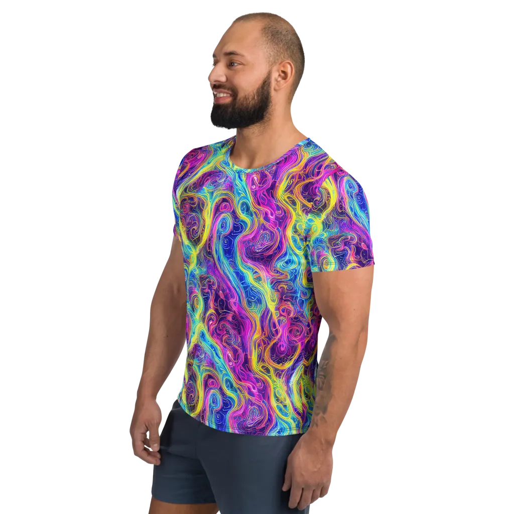 Saturated Dream on Men's Athletic T-Shirt — Left