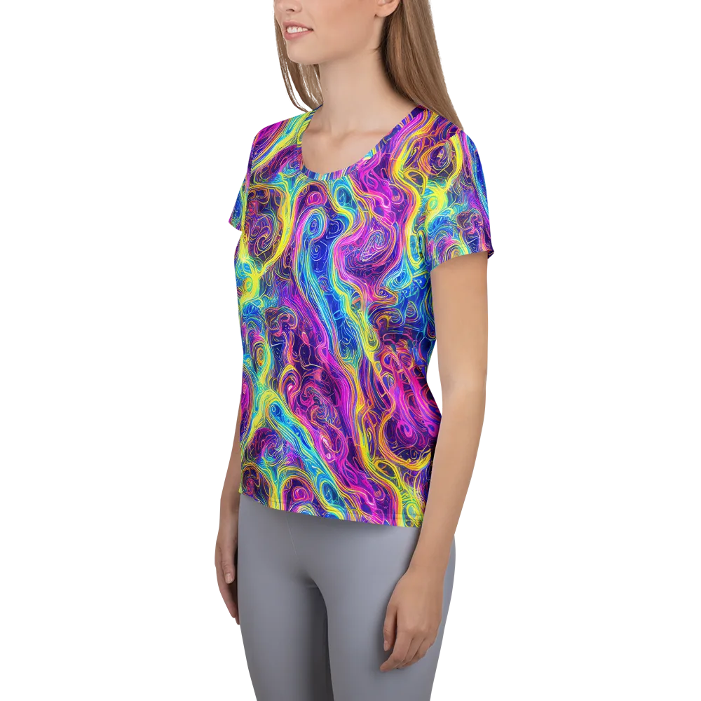 Saturated Dream on Women's Athletic T-Shirt — Left