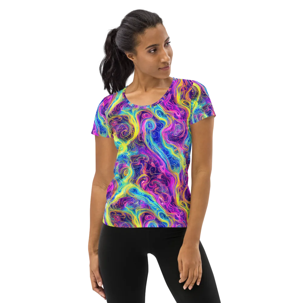 Saturated Dream on Women's Athletic T-Shirt — Front