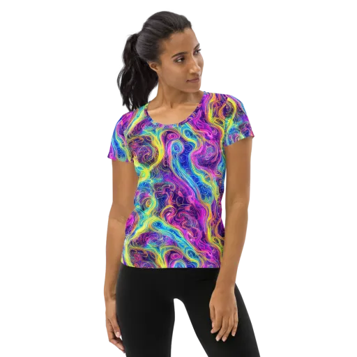 Saturated Dream on a Women's Athletic T-Shirt