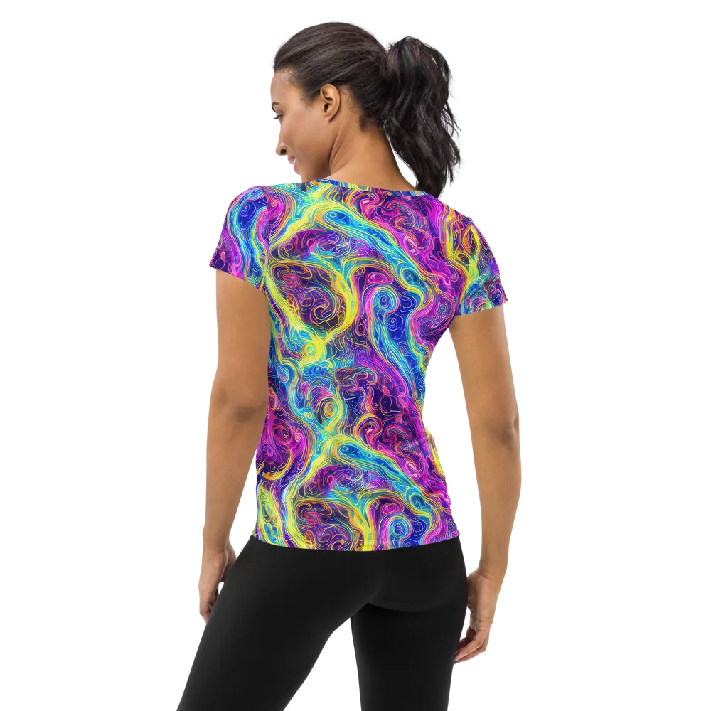 Saturated Dream on Women's Athletic T-Shirt — Back