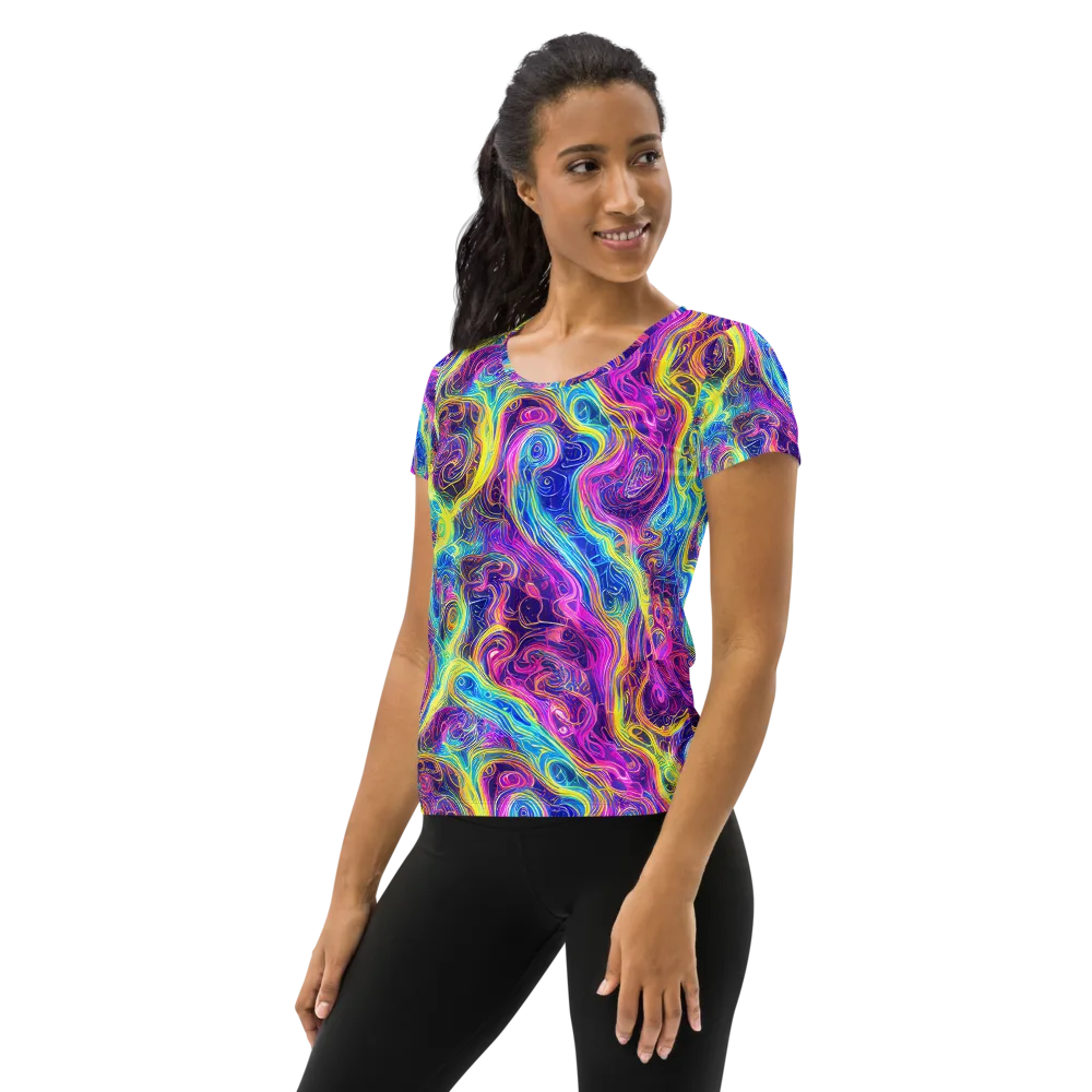 Saturated Dream on Women's Athletic T-Shirt — Left