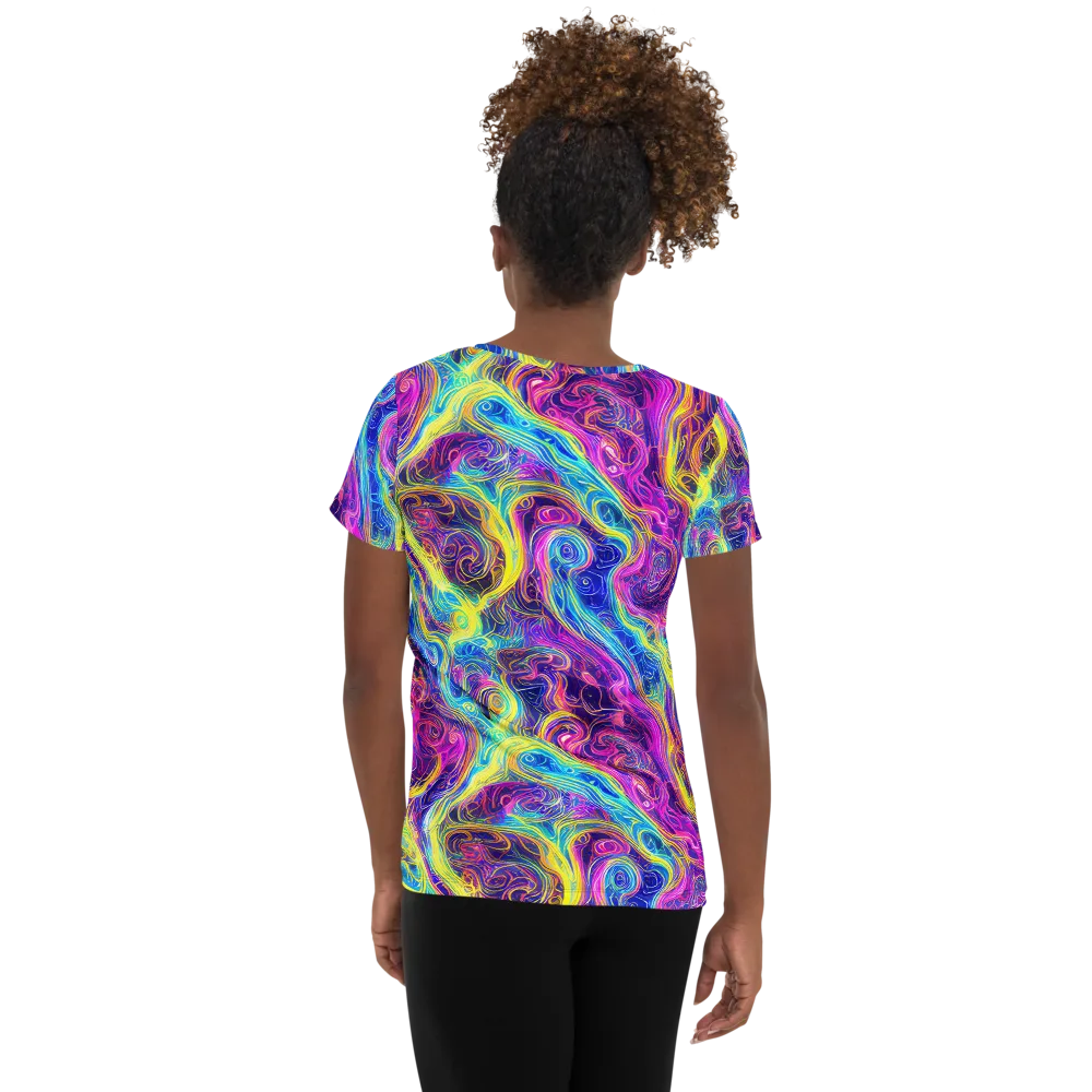 Saturated Dream on Women's Athletic T-Shirt — Back