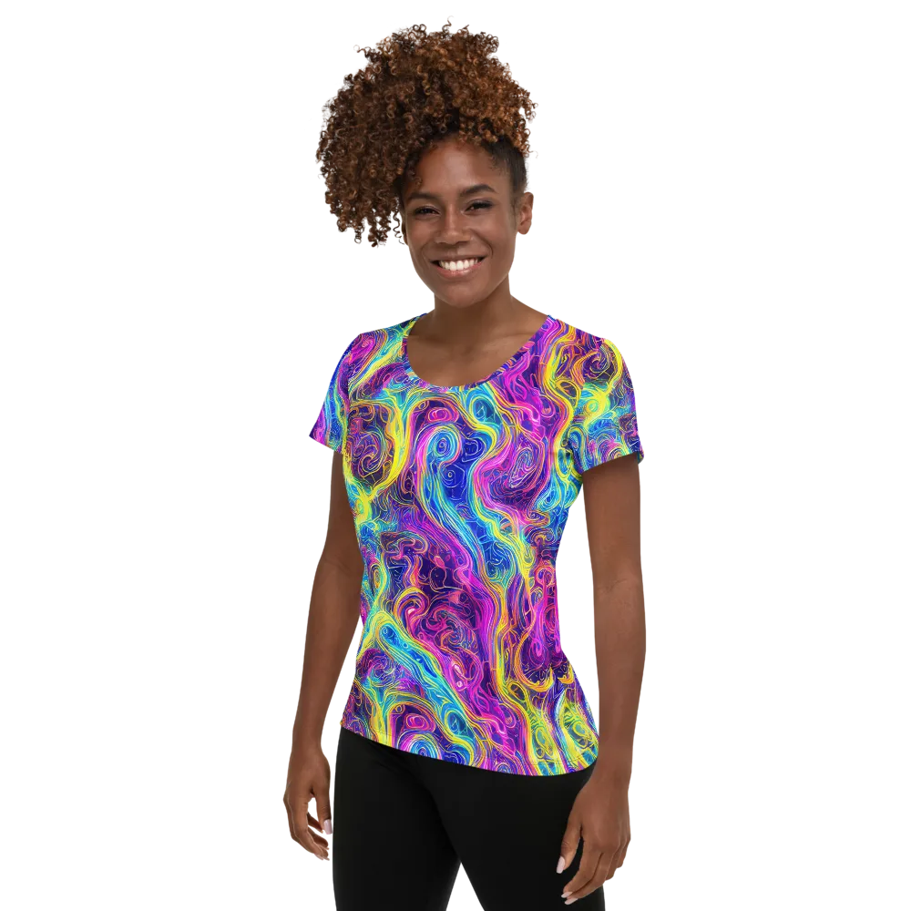 Saturated Dream on Women's Athletic T-Shirt — Left