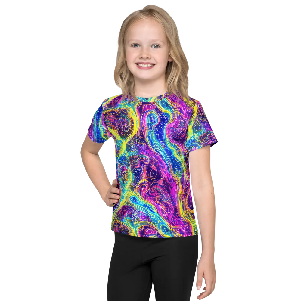 Saturated Dream on Kids Crew Neck T-Shirt — Front
