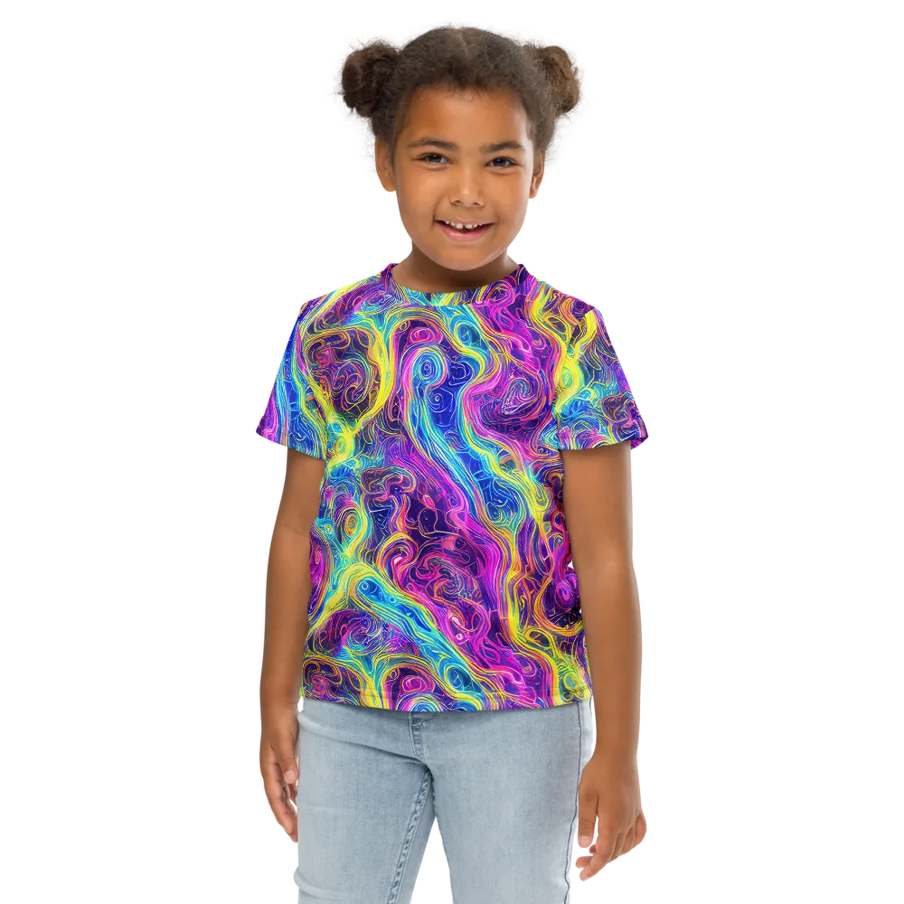 Saturated Dream on Kids Crew Neck T-Shirt — Front