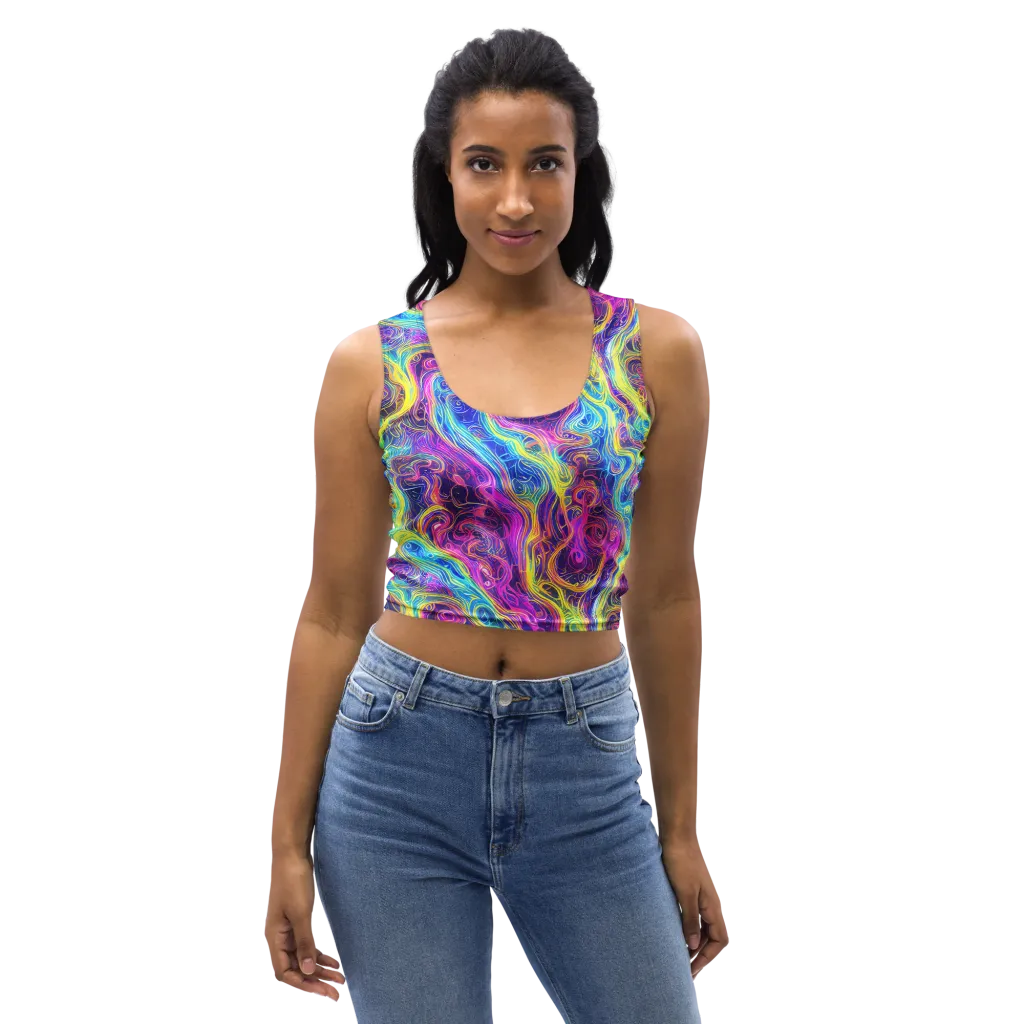 Saturated Dream on Crop Top — Front