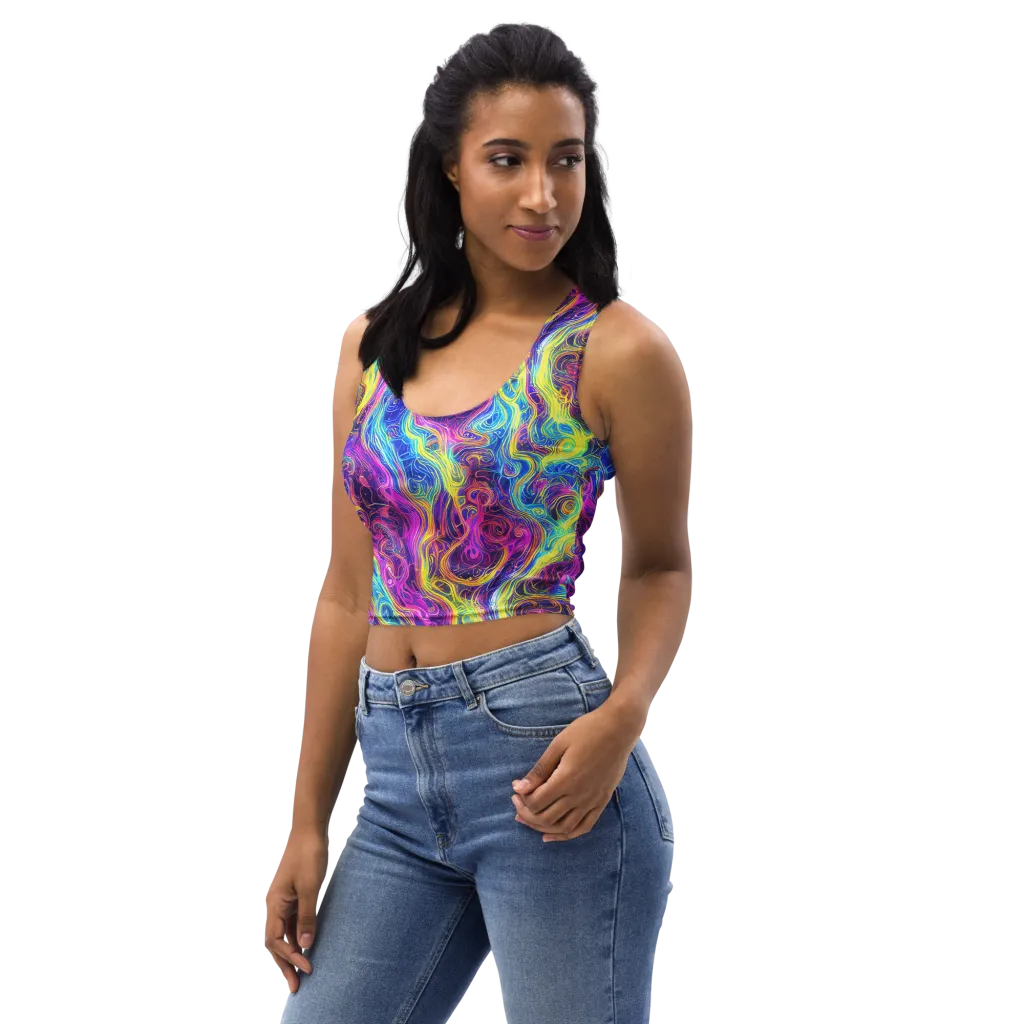 Saturated Dream on Crop Top — Left Front