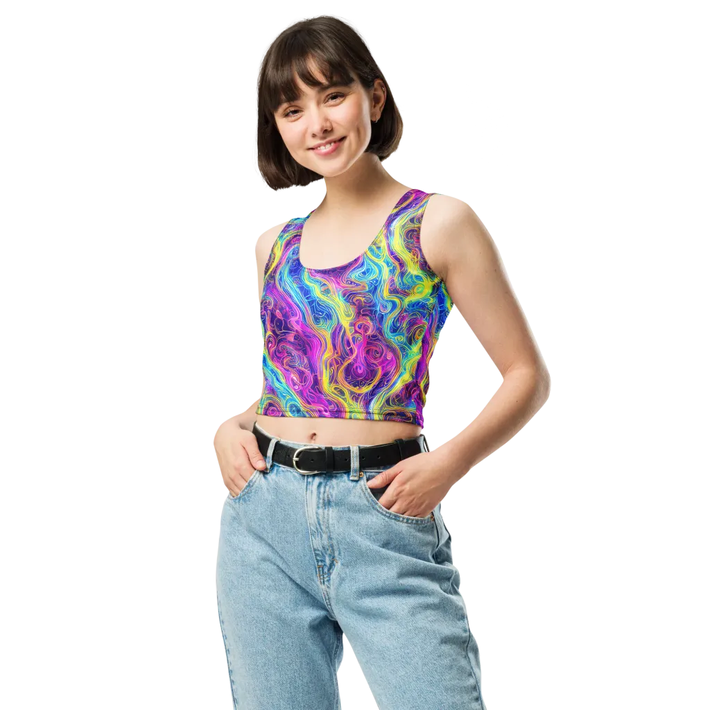 Saturated Dream on Crop Top — Front