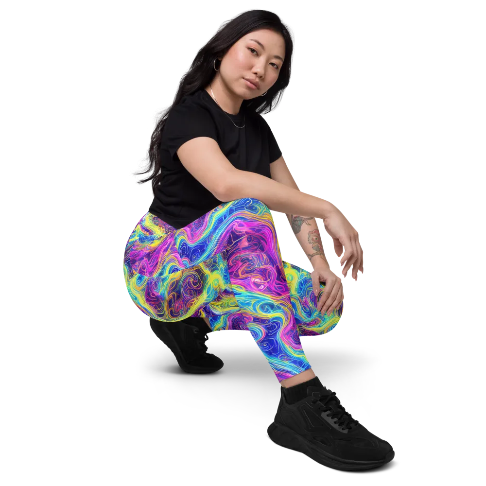 Saturated Dream on Leggings with Pockets — Right Front