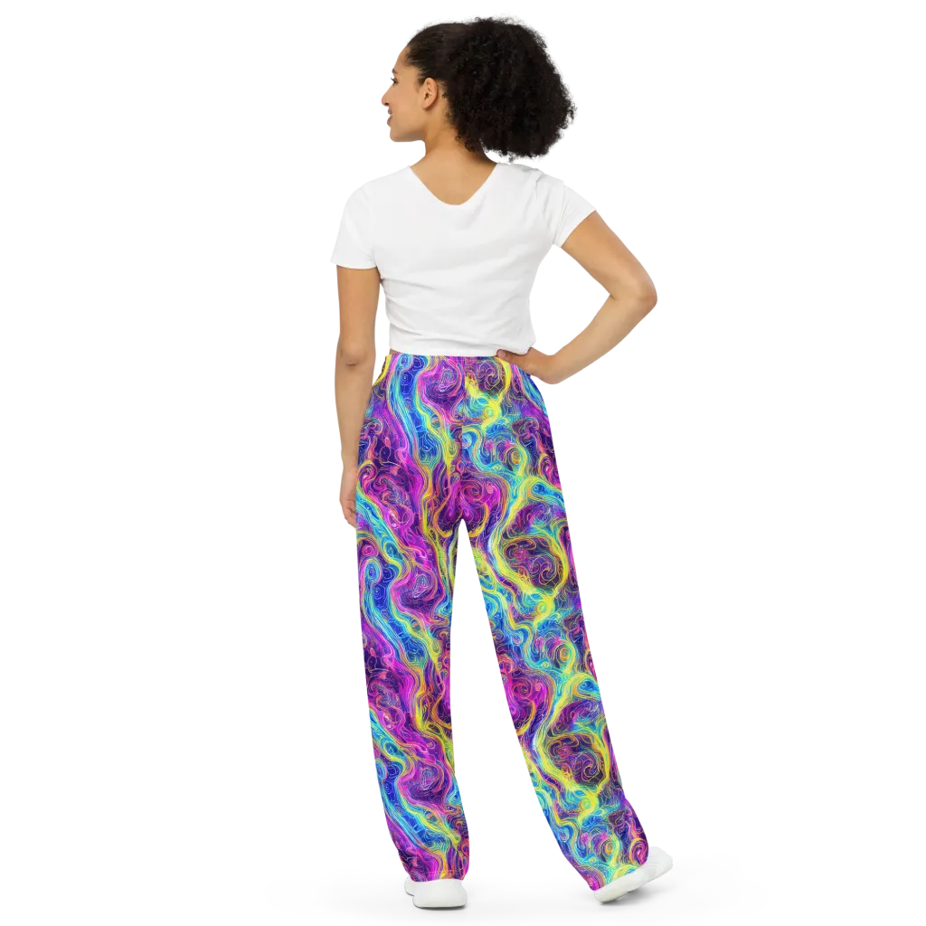 Saturated Dream on Wide-Leg Pants — Back