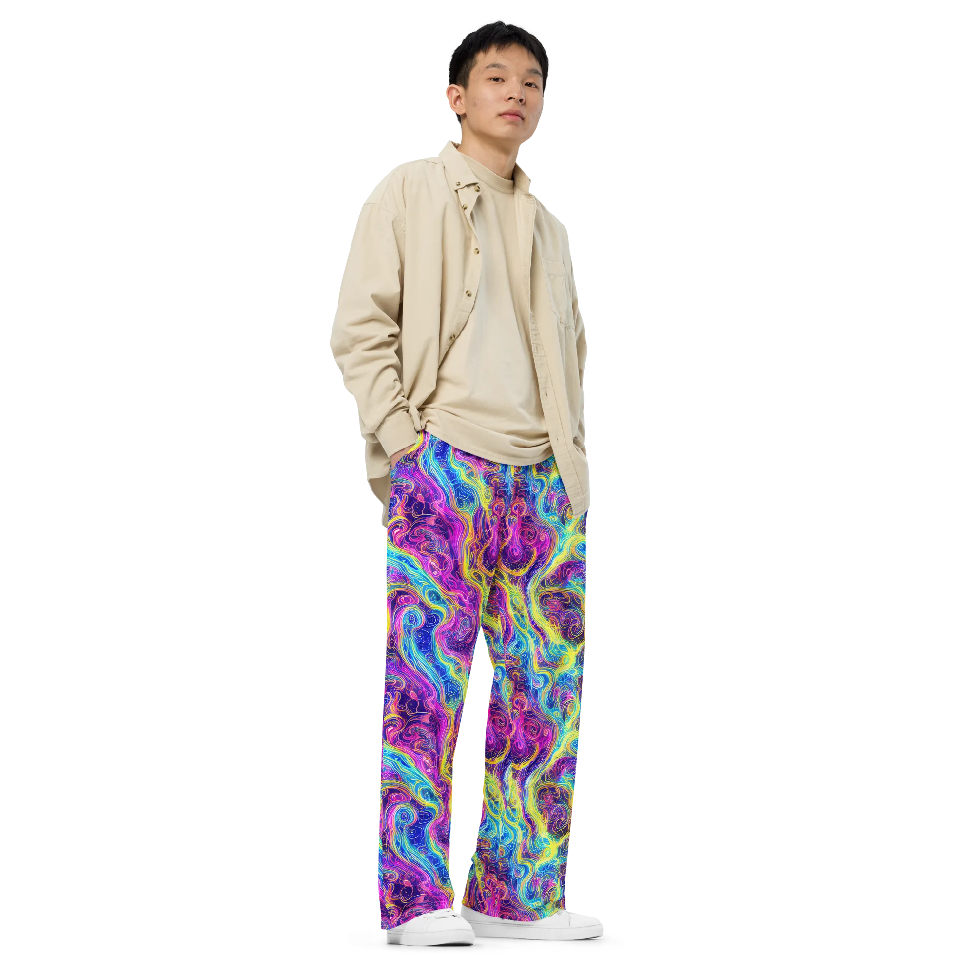 Saturated Dream on Wide-Leg Pants — Right Front