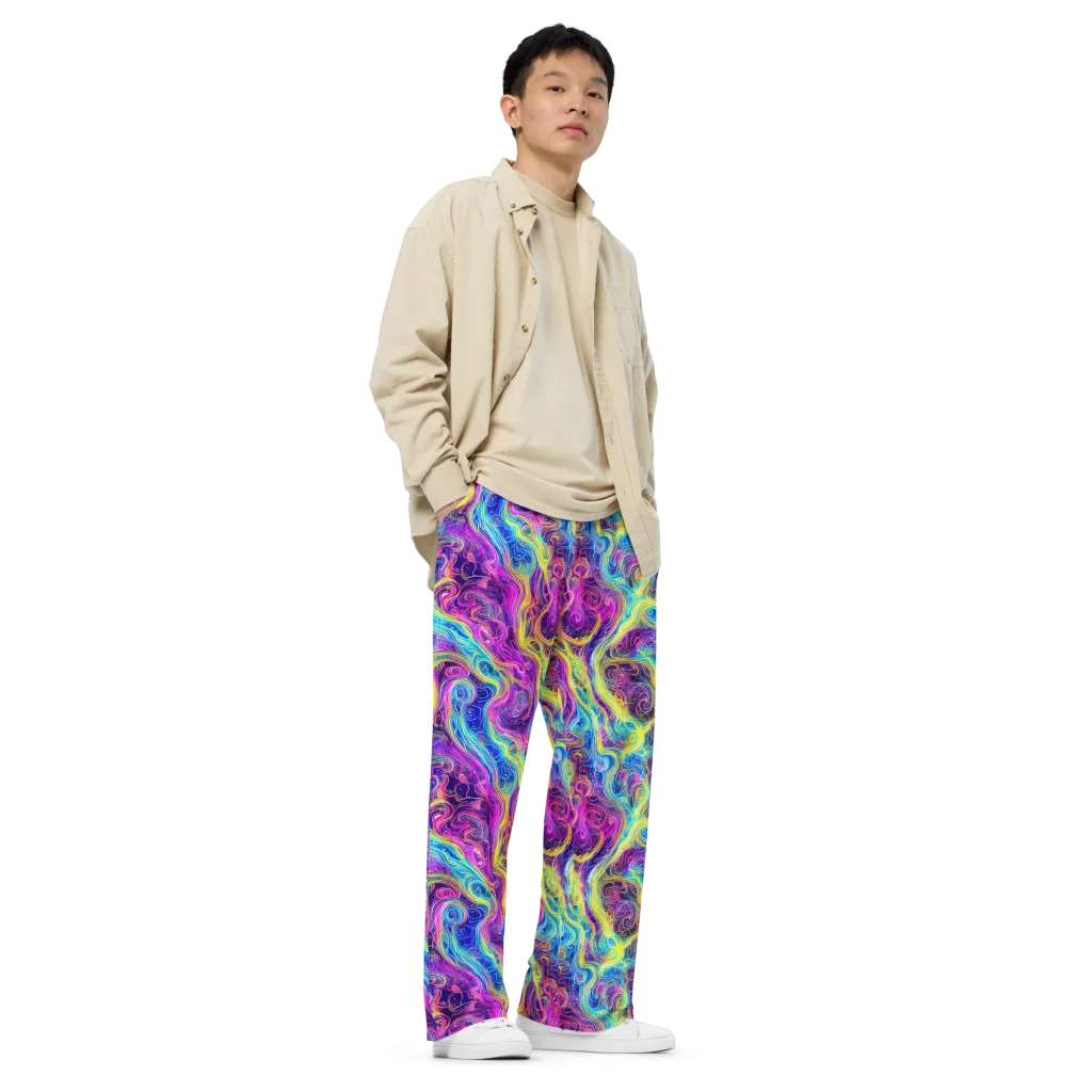 Saturated Dream on Wide-Leg Pants — Right Front