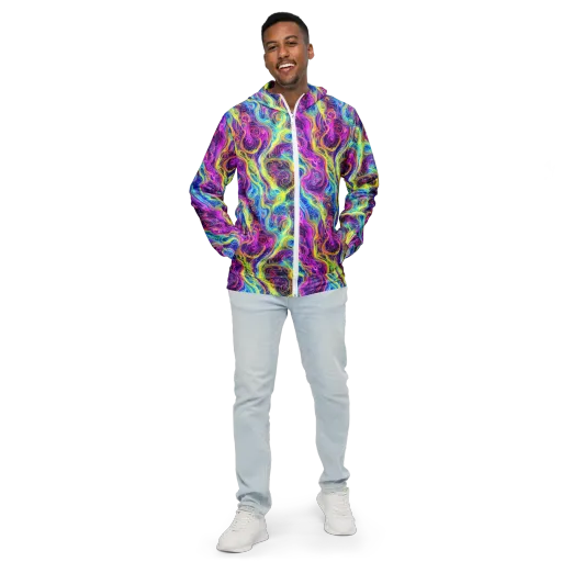 Saturated Dream on a Men's Windbreaker