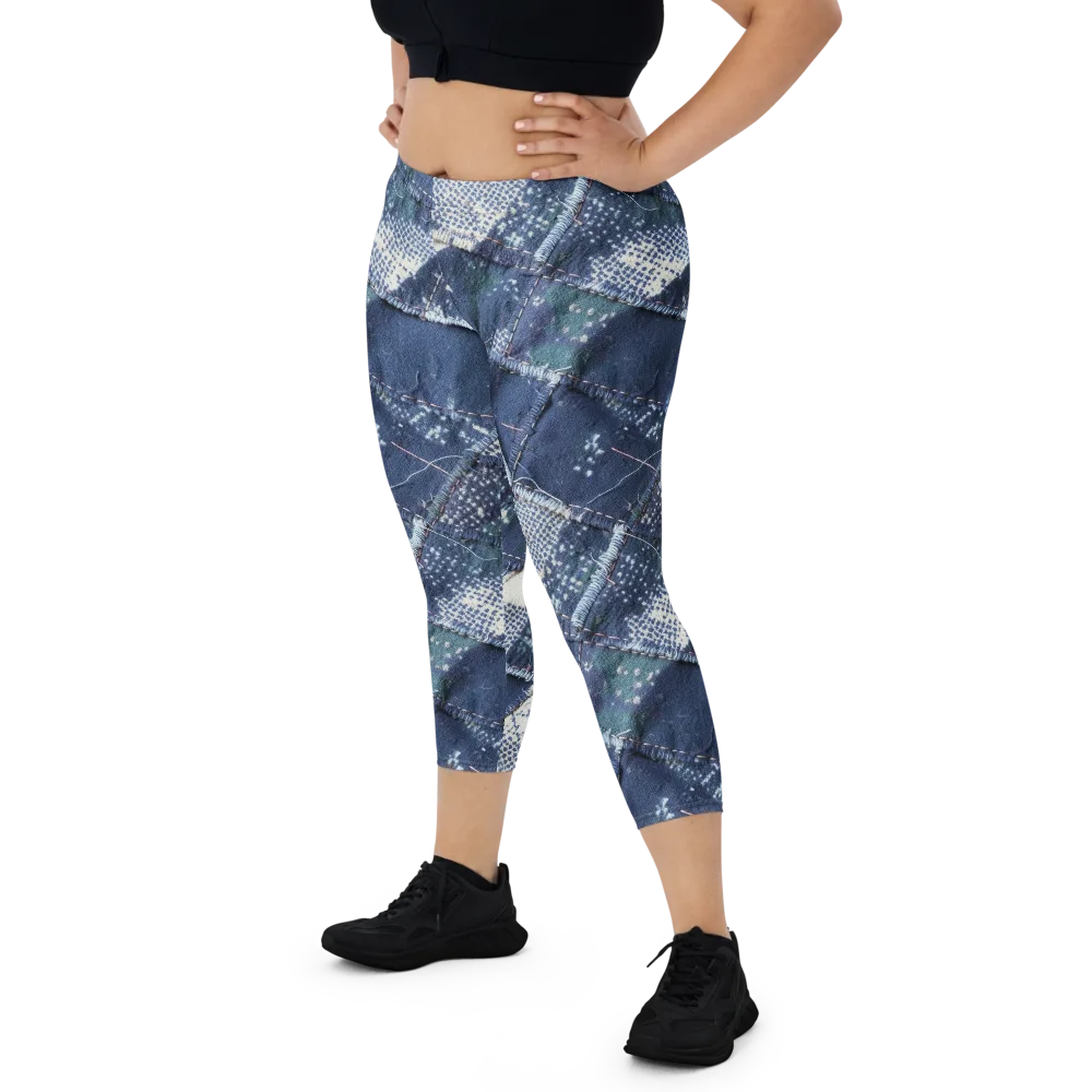 Midnight Mending on Capri Leggings — Front
