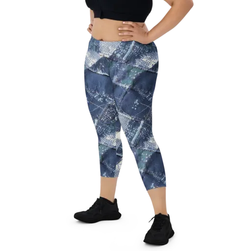 Midnight Mending on a Capri Leggings