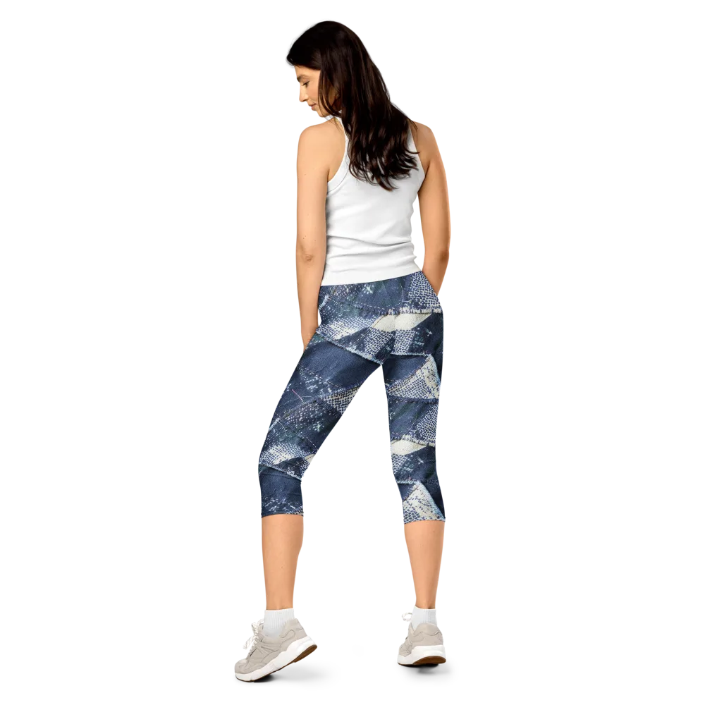 Midnight Mending on Capri Leggings — Back