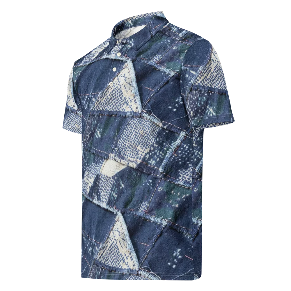 Midnight Mending on Men's Slim Fit Polo Shirt — Left Front