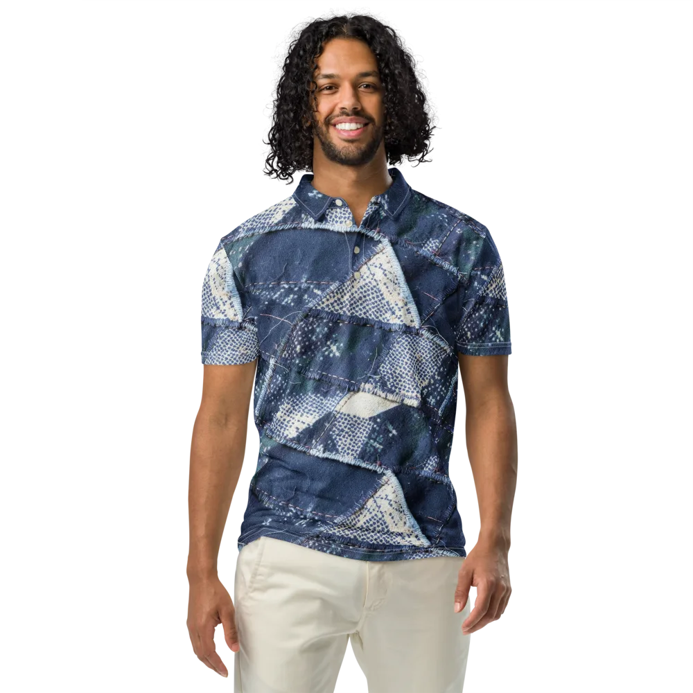 Midnight Mending on Men's Slim Fit Polo Shirt — Front