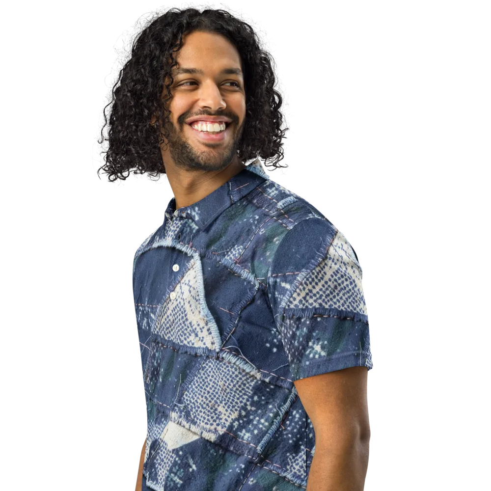 Midnight Mending on Men's Slim Fit Polo Shirt — Left Front