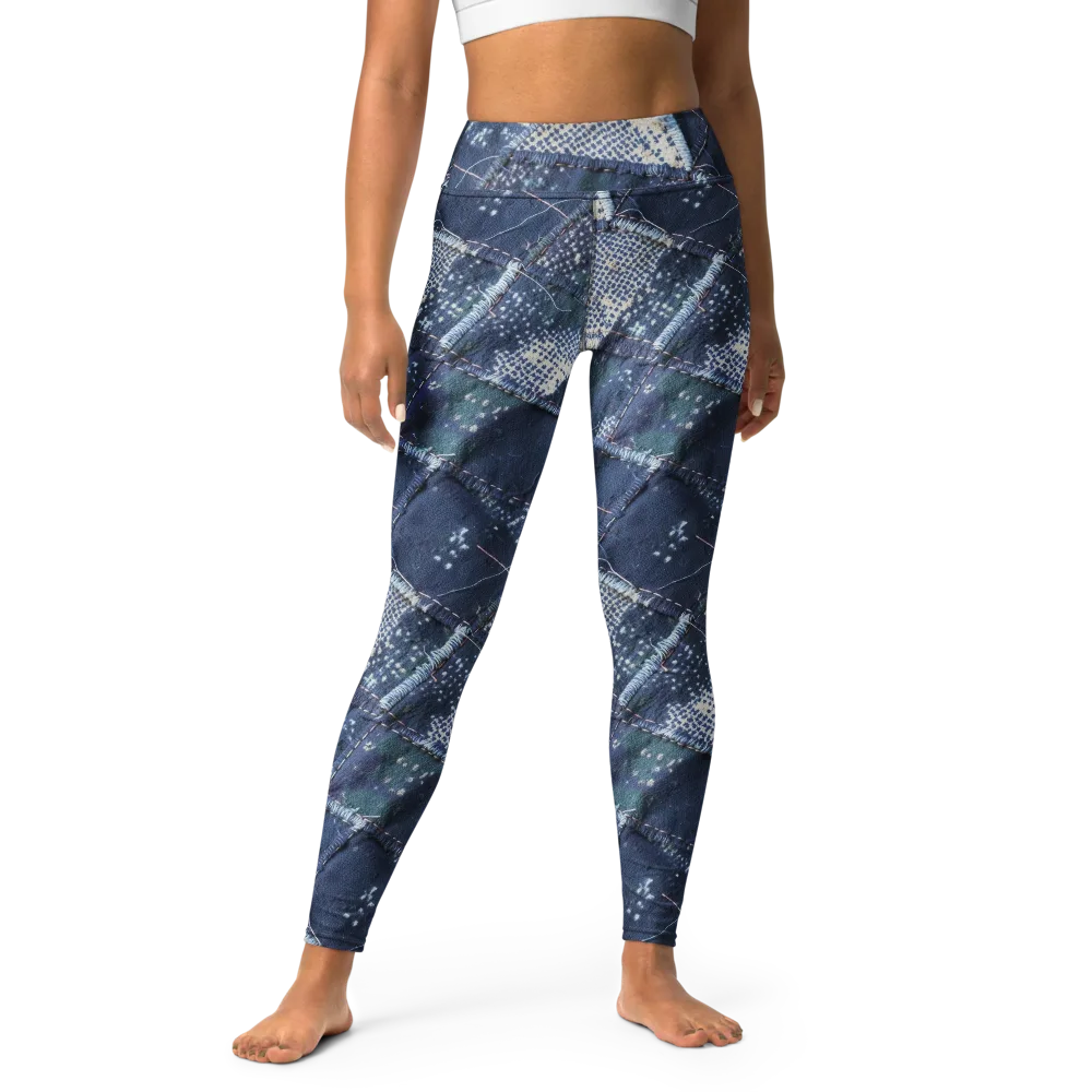 Midnight Mending on Yoga Leggings — Front