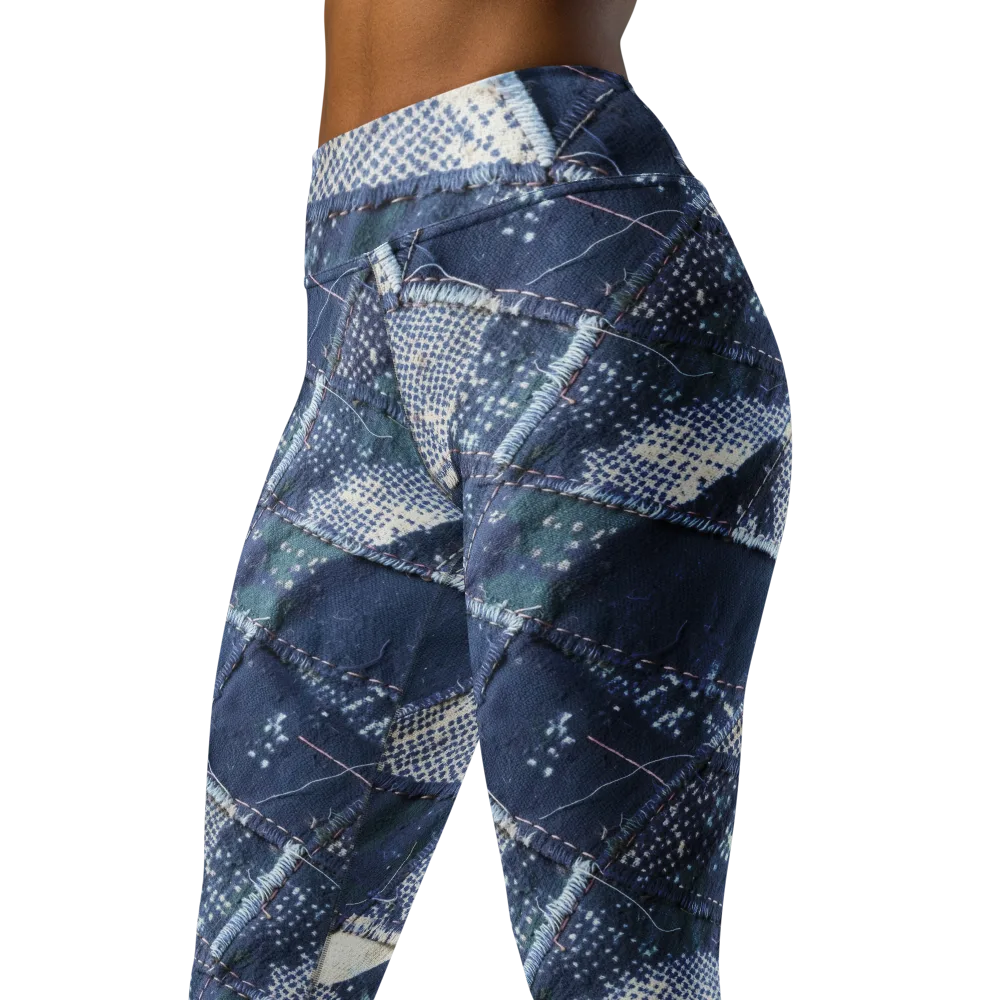 Midnight Mending on Yoga Leggings — Left Front
