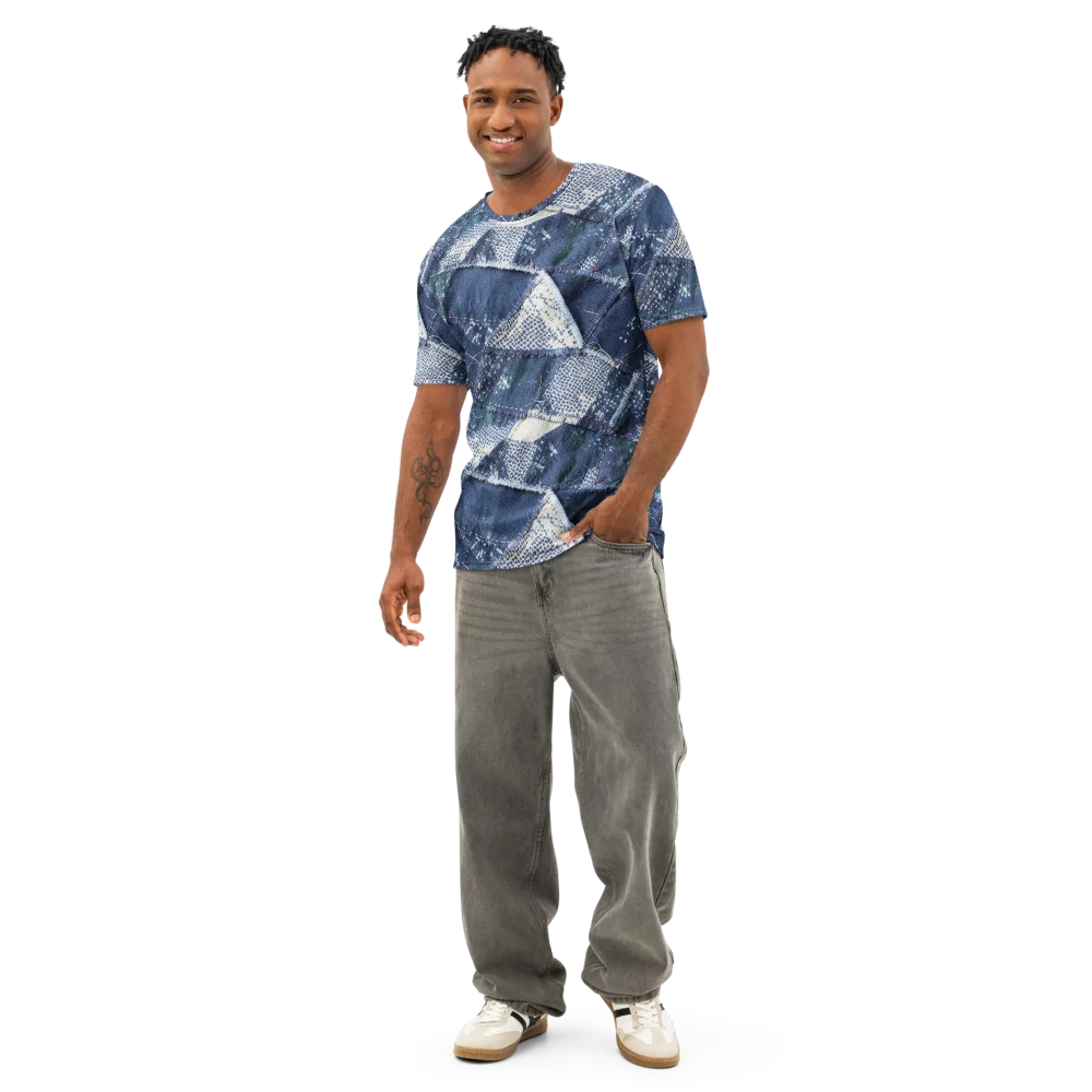 Midnight Mending on Men's Cotton Crew Neck T-Shirt — Front