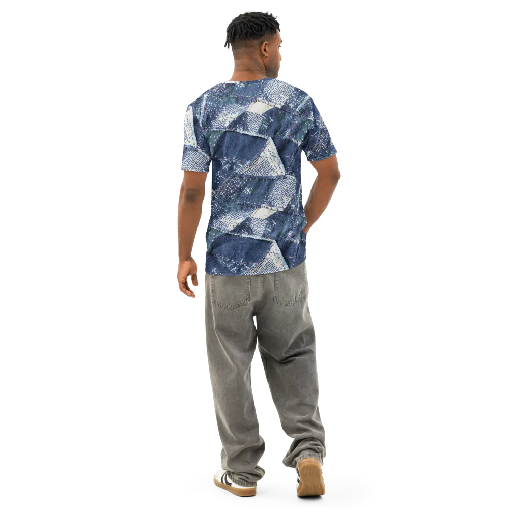 Midnight Mending on Men's Cotton Crew Neck T-Shirt — Back