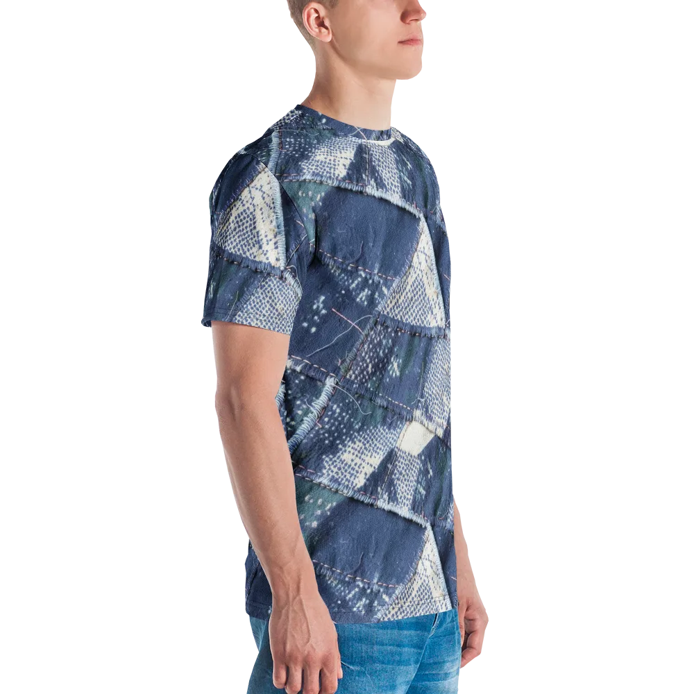 Midnight Mending on Men's Crew Neck T-Shirt — Right