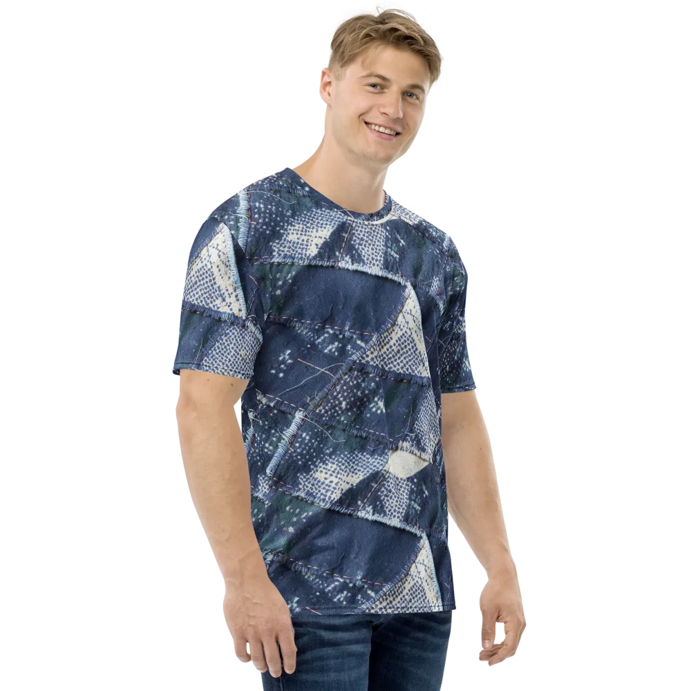 Midnight Mending on Men's Crew Neck T-Shirt — Right