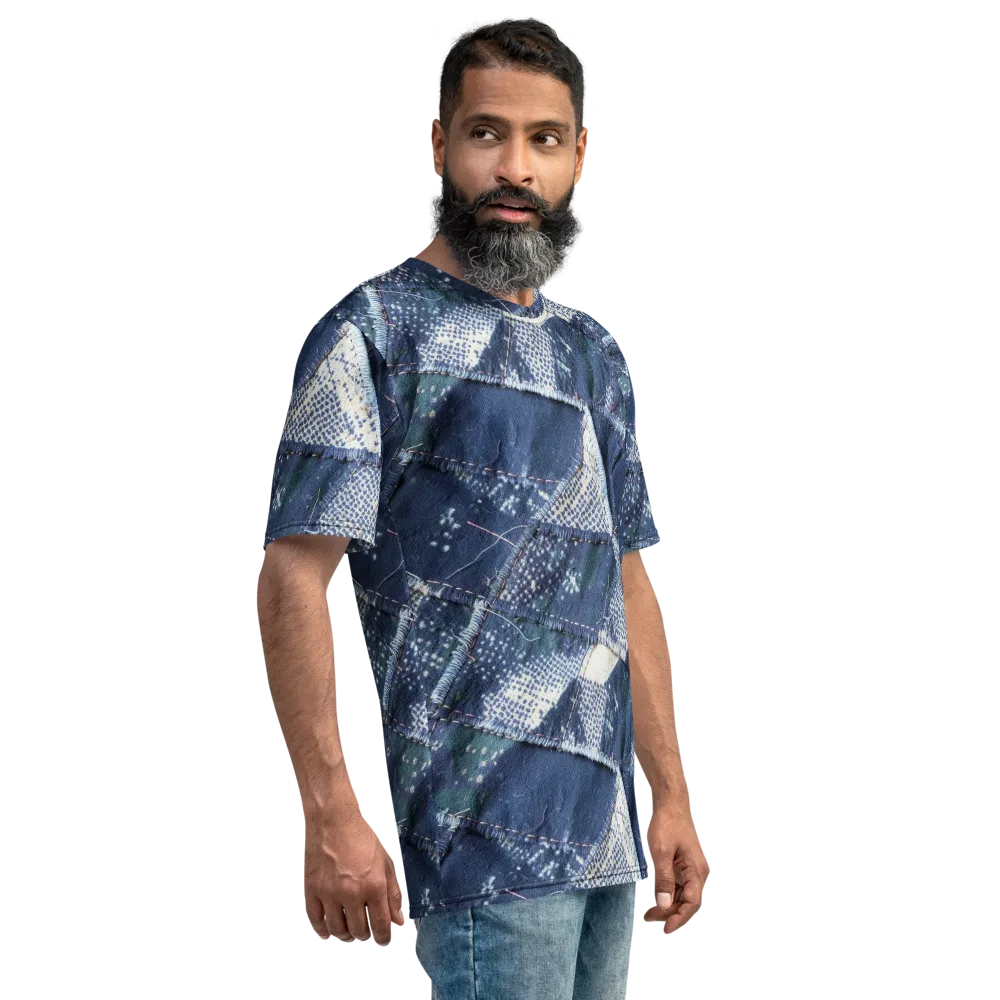 Midnight Mending on Men's Crew Neck T-Shirt — Right