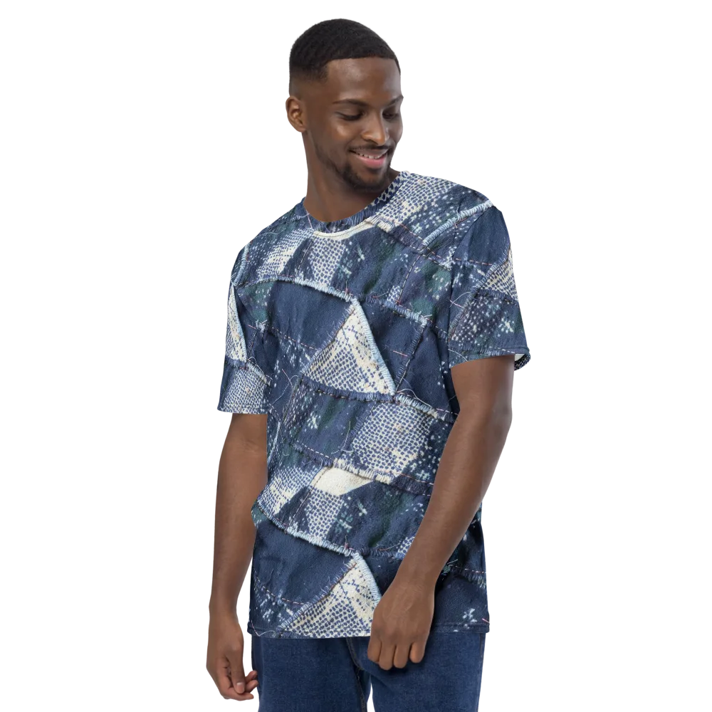 Midnight Mending on Men's Crew Neck T-Shirt — Left