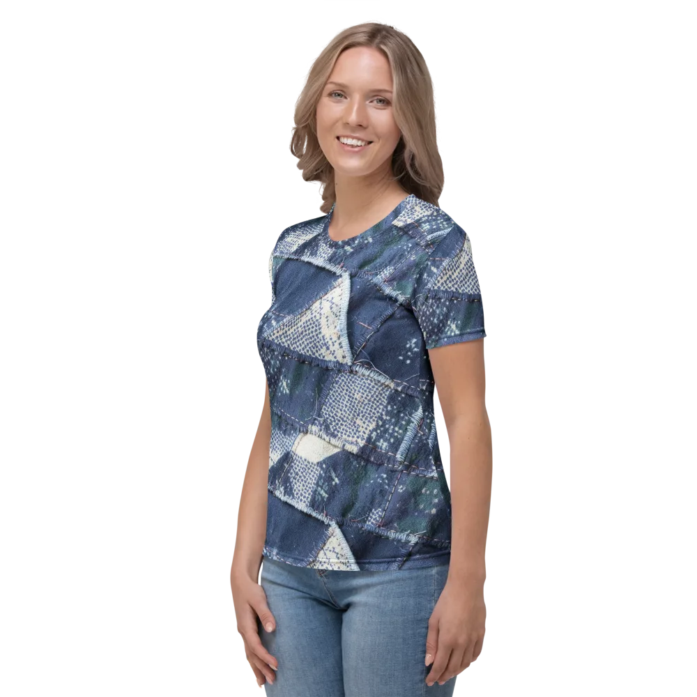 Midnight Mending on Women's Crew Neck T-Shirt — Left