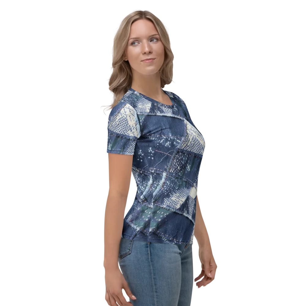 Midnight Mending on Women's Crew Neck T-Shirt — Right