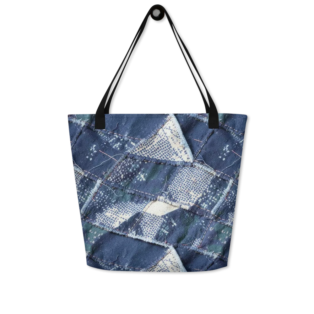 Midnight Mending on Large Tote Bag W/ Pocket — Front