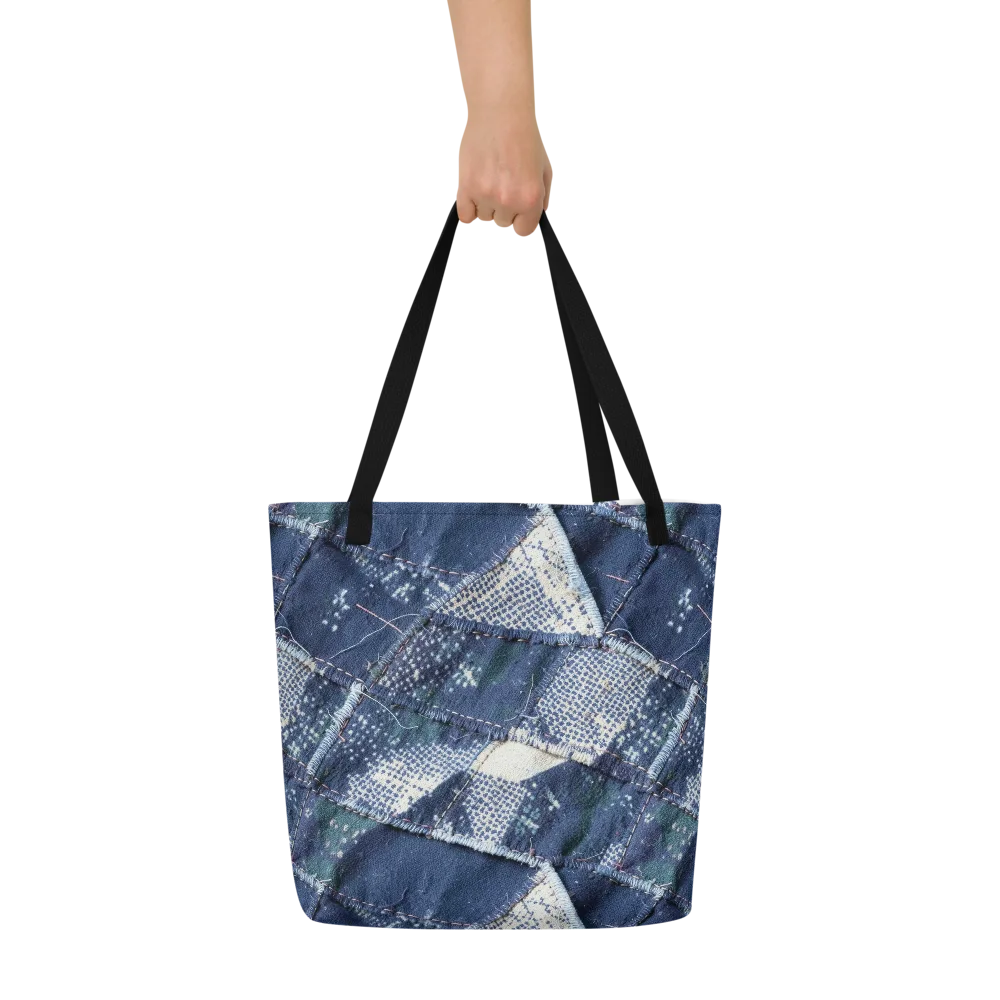 Midnight Mending on Large Tote Bag W/ Pocket — Front