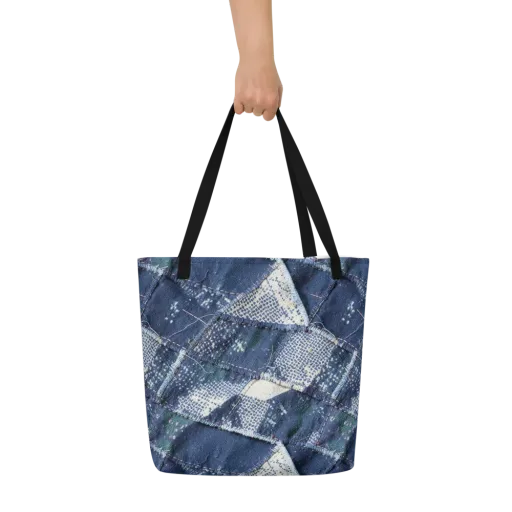 Midnight Mending on a Large Tote Bag W/ Pocket