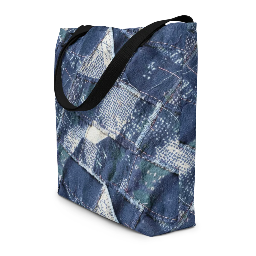 Midnight Mending on Large Tote Bag W/ Pocket — Front