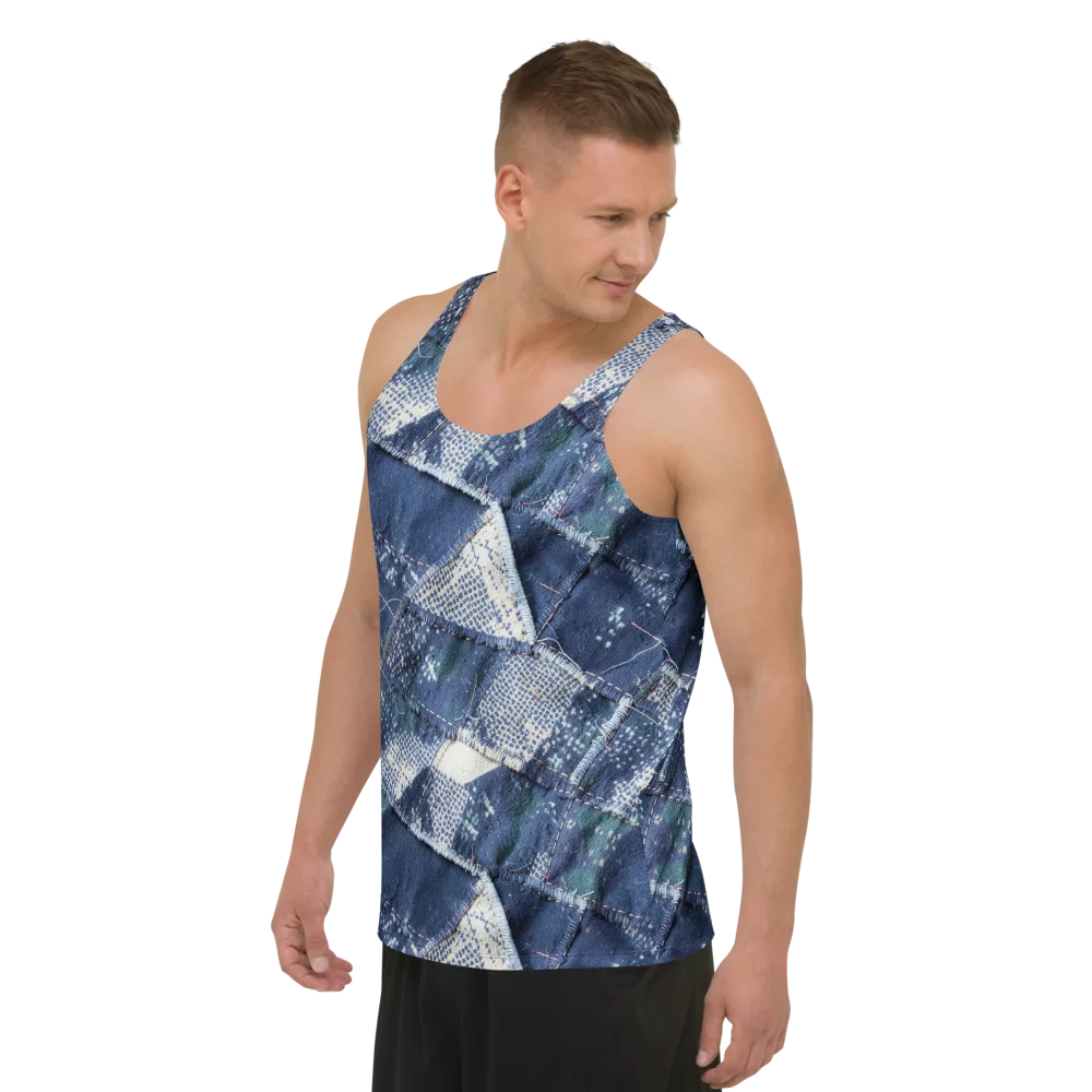 Midnight Mending on Men's Tank Top — Left Front