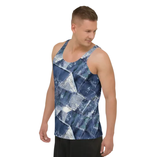 Midnight Mending on a Men's Tank Top