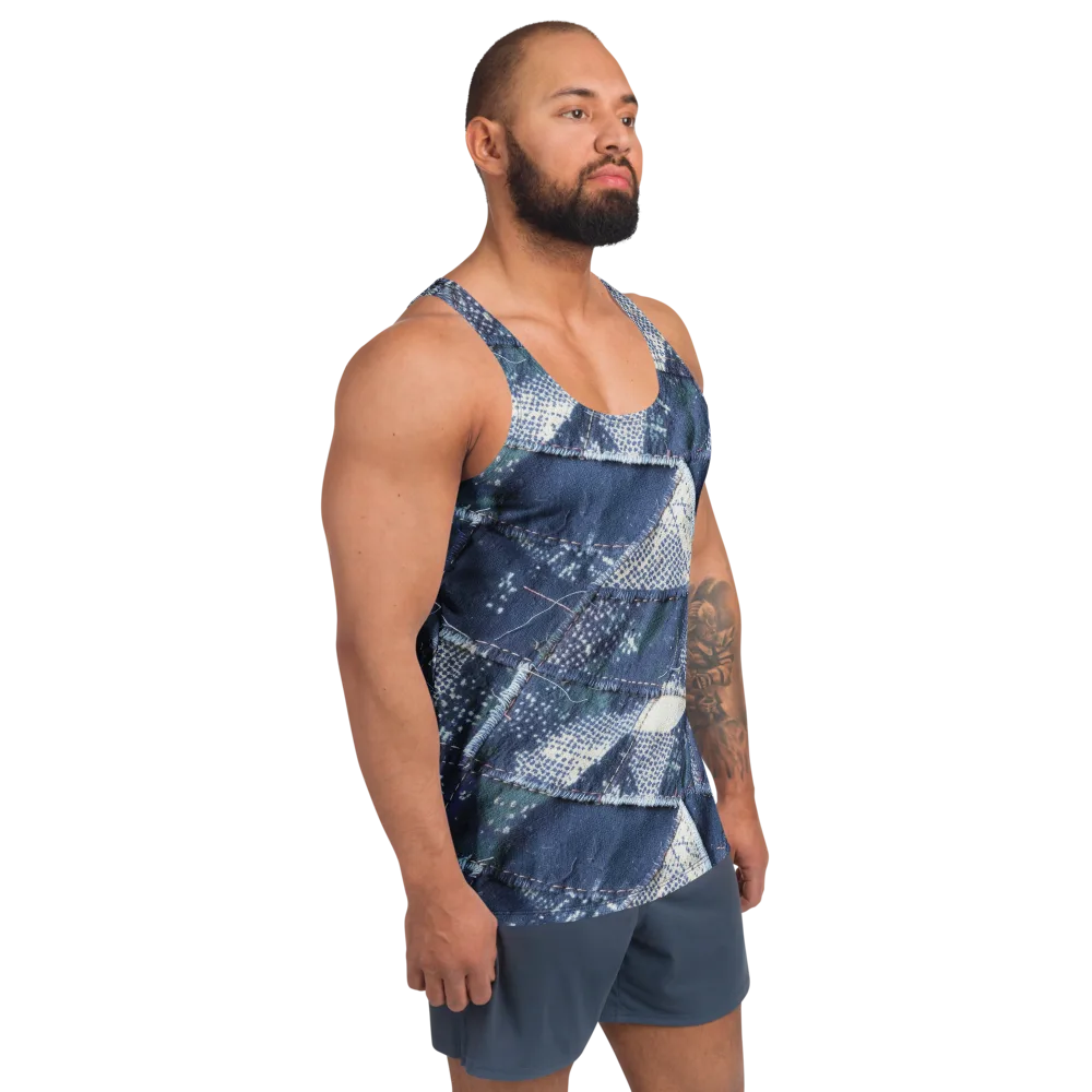 Midnight Mending on Men's Tank Top — Right Front