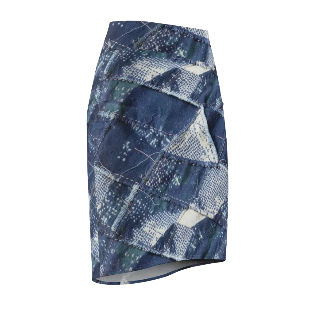 Midnight Mending on Pencil Skirt — Front Side