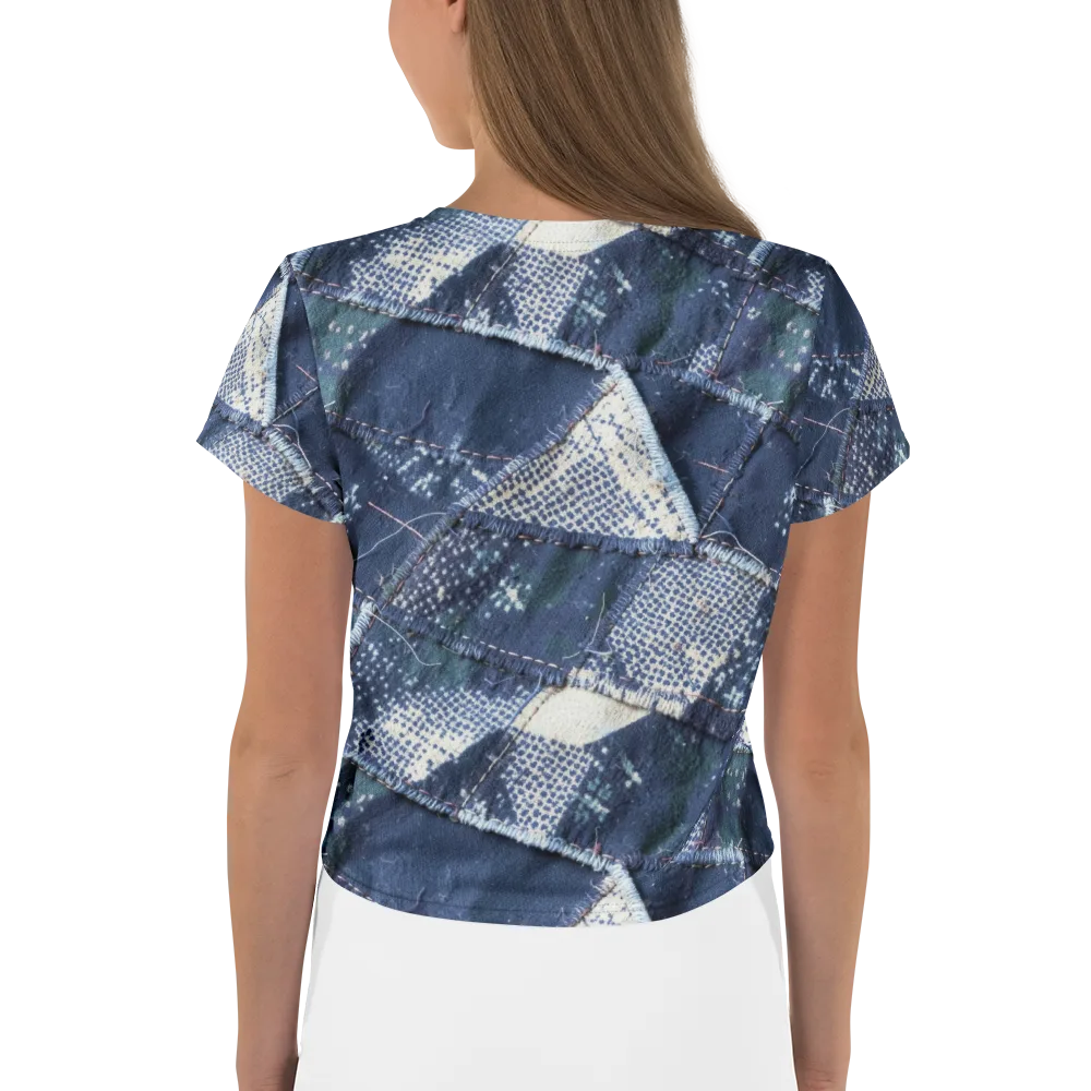 Midnight Mending on Crop Tee — Back