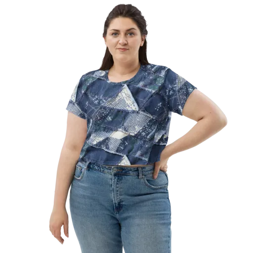 Midnight Mending on a Crop Tee