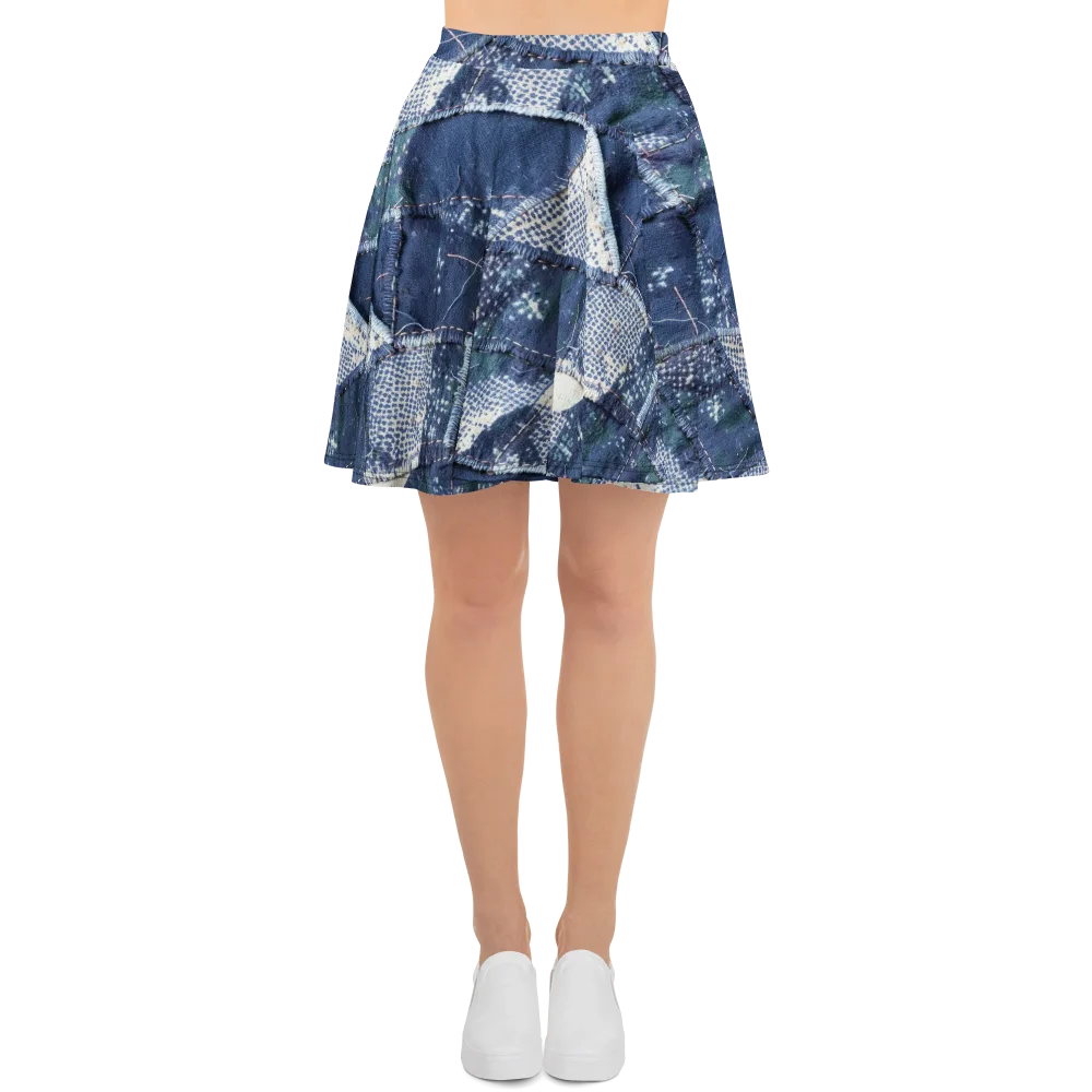 Midnight Mending on Skater Skirt — Front