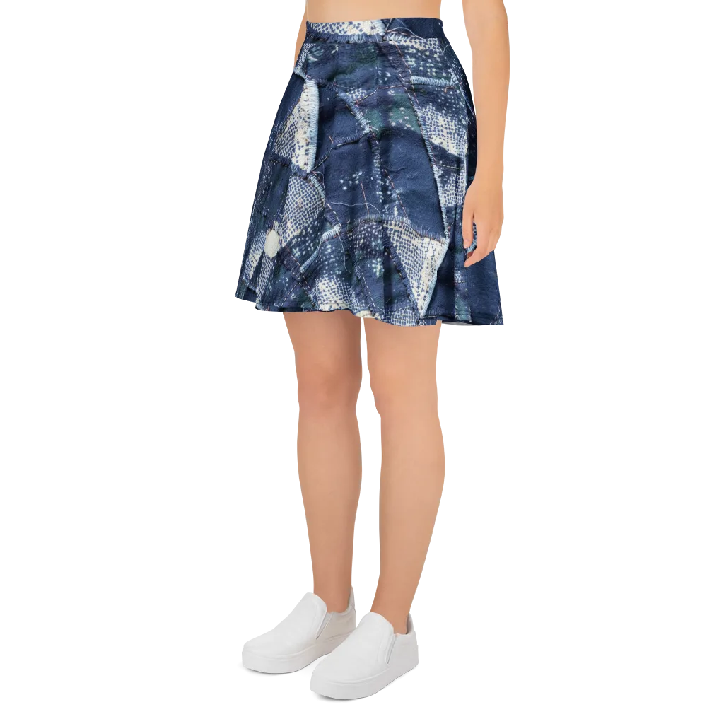 Midnight Mending on Skater Skirt — Left