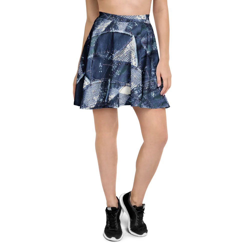 Midnight Mending on Skater Skirt — Front