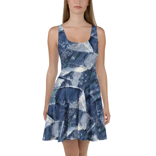 Midnight Mending on a Skater Dress