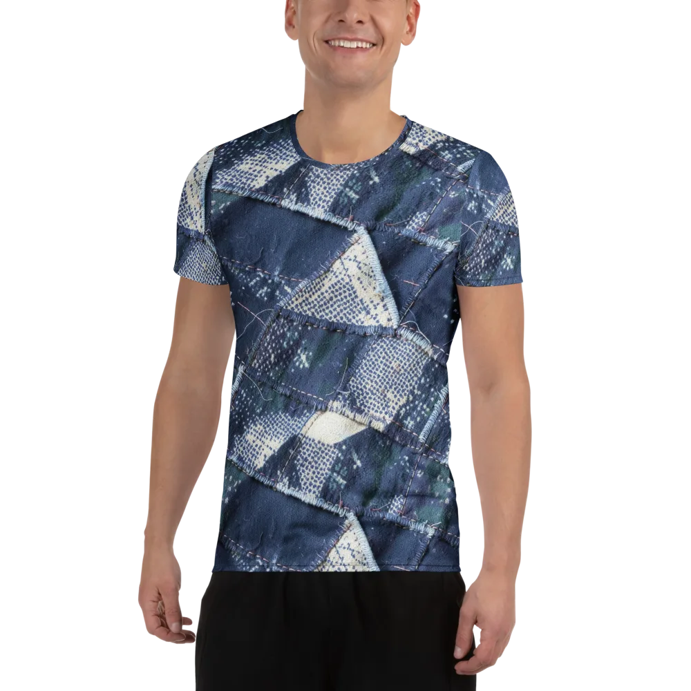 Midnight Mending on Men's Athletic T-Shirt — Front